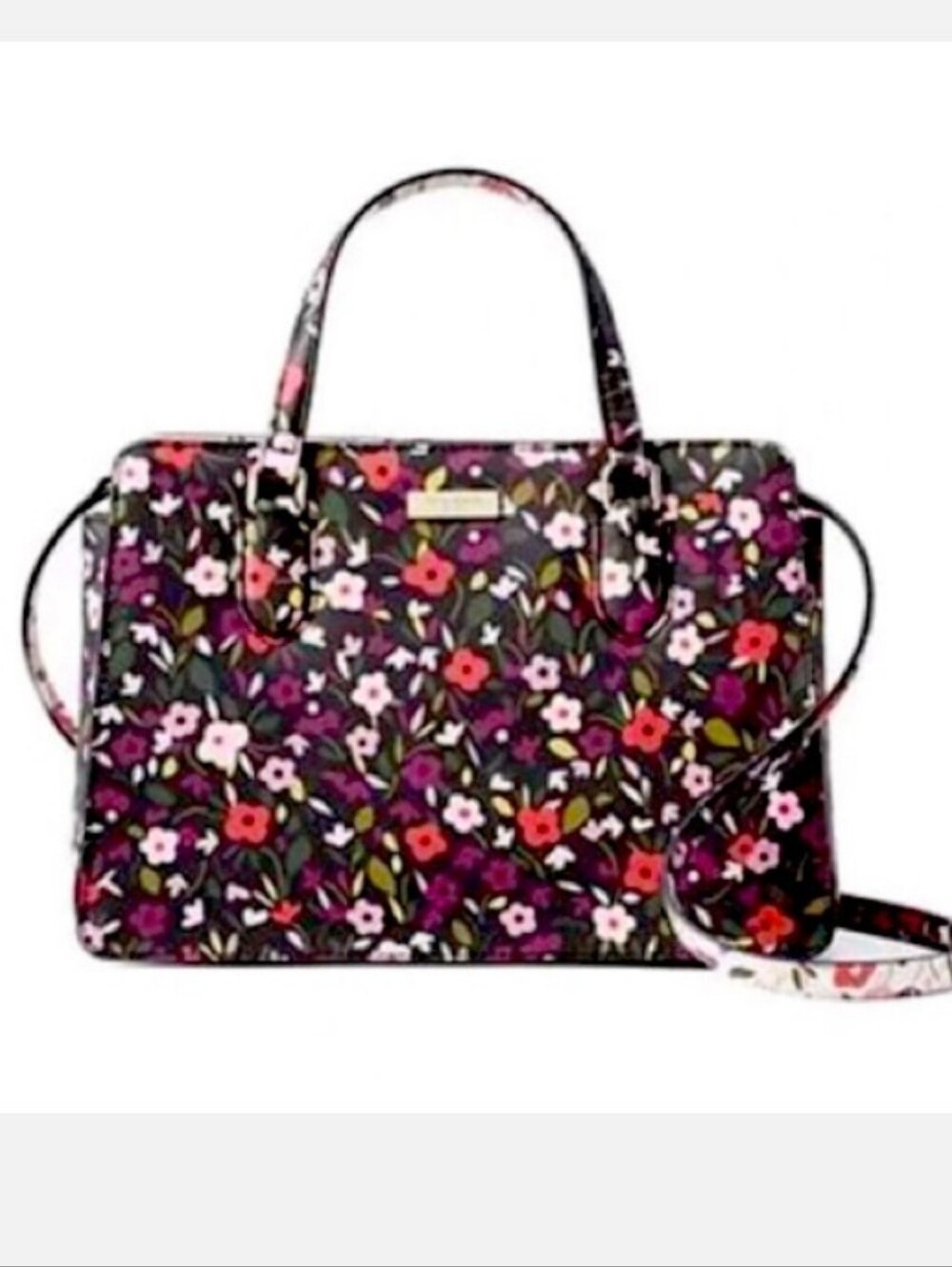 Kate Spade-Laurel Way Reese Floral Satchel-Croasbody Bag 🌺🥀 - Picture 10 of 10